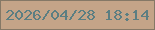 文字の大きさ：3、枠の色：857866、背景の色：c4a488、文字の色：5b7e82 無料ブログパーツのブログ時計