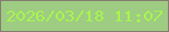文字の大きさ：4、枠の色：857b70、背景の色：9dcc82、文字の色：a9f451 無料ブログパーツのブログ時計