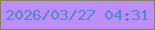 文字の大きさ：2、枠の色：857e6d、背景の色：bb8ff6、文字の色：5285cc 無料ブログパーツのブログ時計