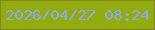 文字の大きさ：4、枠の色：85822e、背景の色：92ac0a、文字の色：8aa8ff 無料ブログパーツのブログ時計