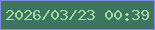 文字の大きさ：2、枠の色：8585ec、背景の色：3f7461、文字の色：9bde9c 無料ブログパーツのブログ時計
