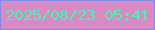 文字の大きさ：4、枠の色：8589e5、背景の色：d88ac5、文字の色：43f8b2 無料ブログパーツのブログ時計