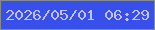 文字の大きさ：4、枠の色：858b92、背景の色：384fe9、文字の色：c0c2f9 無料ブログパーツのブログ時計
