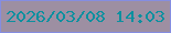 文字の大きさ：1、枠の色：858de1、背景の色：9d8fa2、文字の色：0c909f 無料ブログパーツのブログ時計