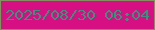 文字の大きさ：1、枠の色：858f62、背景の色：d61082、文字の色：35947b 無料ブログパーツのブログ時計