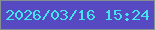 文字の大きさ：2、枠の色：859090、背景の色：5749c1、文字の色：43e4f0 無料ブログパーツのブログ時計