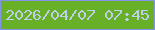 文字の大きさ：4、枠の色：8594e9、背景の色：67b028、文字の色：bfcfe6 無料ブログパーツのブログ時計