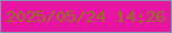 文字の大きさ：3、枠の色：8596b0、背景の色：e714a1、文字の色：937221 無料ブログパーツのブログ時計