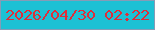文字の大きさ：1、枠の色：859cb6、背景の色：1cc1d4、文字の色：de2e3a 無料ブログパーツのブログ時計
