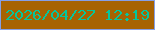 文字の大きさ：5、枠の色：859fe7、背景の色：a76302、文字の色：05c69d 無料ブログパーツのブログ時計