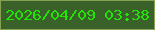 文字の大きさ：1、枠の色：85a253、背景の色：396129、文字の色：25e307 無料ブログパーツのブログ時計