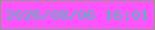 文字の大きさ：5、枠の色：85a27a、背景の色：ff54fd、文字の色：40c2b2 無料ブログパーツのブログ時計