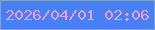 文字の大きさ：5、枠の色：85a2cb、背景の色：4680f3、文字の色：e99ddc 無料ブログパーツのブログ時計