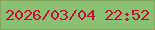 文字の大きさ：5、枠の色：85a45f、背景の色：8bc073、文字の色：c30c38 無料ブログパーツのブログ時計