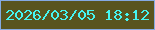 文字の大きさ：2、枠の色：85aae2、背景の色：59541e、文字の色：45f6f1 無料ブログパーツのブログ時計