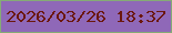 文字の大きさ：2、枠の色：85ab76、背景の色：8f68b8、文字の色：6b170e 無料ブログパーツのブログ時計
