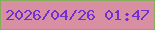 文字の大きさ：1、枠の色：85ac5c、背景の色：d88fa2、文字の色：6d31d0 無料ブログパーツのブログ時計