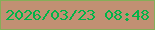 文字の大きさ：4、枠の色：85ae58、背景の色：c19073、文字の色：01b448 無料ブログパーツのブログ時計