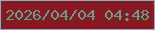 文字の大きさ：2、枠の色：85afbe、背景の色：891820、文字の色：60a487 無料ブログパーツのブログ時計