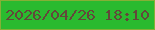 文字の大きさ：2、枠の色：85b036、背景の色：2aba2f、文字の色：63473a 無料ブログパーツのブログ時計