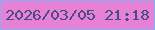 文字の大きさ：3、枠の色：85b0f2、背景の色：e781d6、文字の色：484c7e 無料ブログパーツのブログ時計