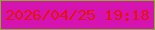 文字の大きさ：5、枠の色：85b128、背景の色：d513b0、文字の色：e3130e 無料ブログパーツのブログ時計