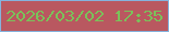 文字の大きさ：5、枠の色：85b3dd、背景の色：b95860、文字の色：7ac25a 無料ブログパーツのブログ時計