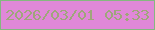 文字の大きさ：1、枠の色：85b880、背景の色：e088d8、文字の色：9fa67a 無料ブログパーツのブログ時計