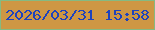 文字の大きさ：3、枠の色：85ba82、背景の色：ce9744、文字の色：1d42be 無料ブログパーツのブログ時計