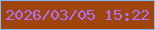 文字の大きさ：5、枠の色：85baf7、背景の色：9f450c、文字の色：ac70fc 無料ブログパーツのブログ時計