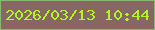 文字の大きさ：2、枠の色：85bb6b、背景の色：876762、文字の色：b0f727 無料ブログパーツのブログ時計