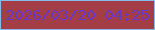 文字の大きさ：3、枠の色：85bce9、背景の色：a33e47、文字の色：6937c6 無料ブログパーツのブログ時計