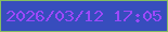 文字の大きさ：3、枠の色：85be61、背景の色：374dbd、文字の色：9c49f9 無料ブログパーツのブログ時計