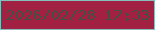 文字の大きさ：1、枠の色：85bebc、背景の色：a22142、文字の色：484d44 無料ブログパーツのブログ時計