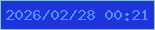 文字の大きさ：4、枠の色：85bfe2、背景の色：1e33da、文字の色：5190f2 無料ブログパーツのブログ時計