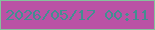文字の大きさ：5、枠の色：85c29c、背景の色：ba52a5、文字の色：438e91 無料ブログパーツのブログ時計
