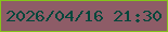 文字の大きさ：2、枠の色：85c31a、背景の色：8e5c67、文字の色：01473c 無料ブログパーツのブログ時計