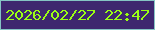 文字の大きさ：2、枠の色：85c4c4、背景の色：3e276f、文字の色：9bfd14 無料ブログパーツのブログ時計
