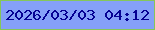 文字の大きさ：1、枠の色：85c759、背景の色：85a0f8、文字の色：060193 無料ブログパーツのブログ時計