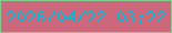 文字の大きさ：4、枠の色：85cc90、背景の色：cd677c、文字の色：0eb4cc 無料ブログパーツのブログ時計