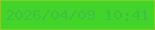 文字の大きさ：5、枠の色：85ce27、背景の色：41d429、文字の色：40bf42 無料ブログパーツのブログ時計