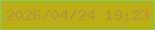 文字の大きさ：5、枠の色：85ce62、背景の色：bcae16、文字の色：b29836 無料ブログパーツのブログ時計