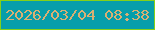 文字の大きさ：2、枠の色：85d019、背景の色：079eaa、文字の色：d9b073 無料ブログパーツのブログ時計