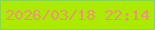 文字の大きさ：1、枠の色：85d850、背景の色：acea00、文字の色：e99778 無料ブログパーツのブログ時計