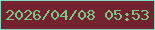 文字の大きさ：1、枠の色：85d9c3、背景の色：742230、文字の色：7bc785 無料ブログパーツのブログ時計