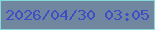 文字の大きさ：5、枠の色：85dad7、背景の色：71869f、文字の色：3f4ec4 無料ブログパーツのブログ時計