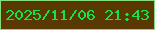 文字の大きさ：2、枠の色：85dc80、背景の色：593901、文字の色：12e44b 無料ブログパーツのブログ時計
