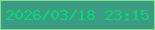 文字の大きさ：1、枠の色：85df8f、背景の色：3c9b83、文字の色：08da77 無料ブログパーツのブログ時計