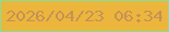文字の大きさ：1、枠の色：85df99、背景の色：ecb63c、文字の色：c49256 無料ブログパーツのブログ時計