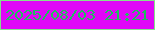 文字の大きさ：2、枠の色：85e28a、背景の色：e007f7、文字の色：20bd5f 無料ブログパーツのブログ時計